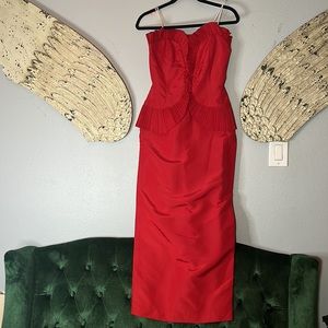 Vintage KAREN OKADA red dress
